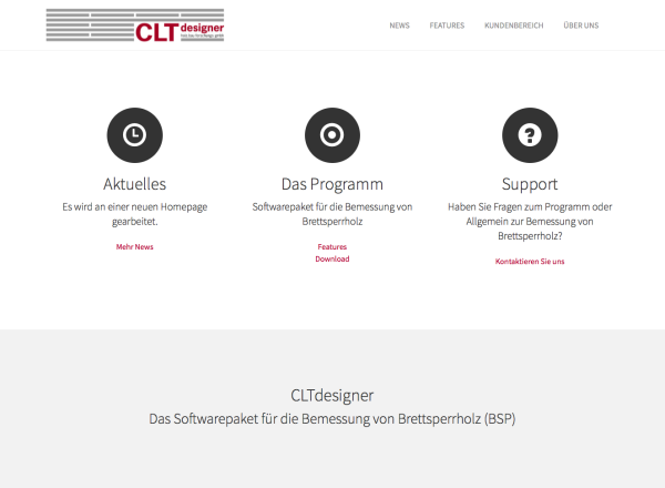 Webseite des CLTdesigners