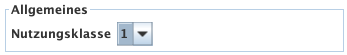 Eingabe - Allgemeines - Nutzungsklasse