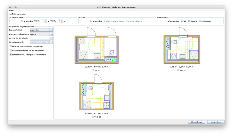 Gefilterte Standardtypen