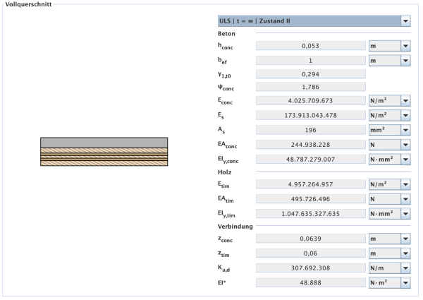 Querschnittswerte (Berechnungsmethode Rautenstrauch)