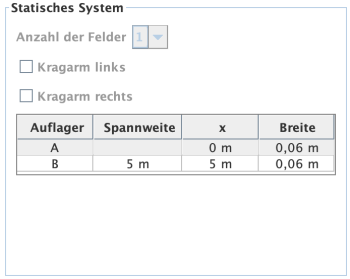 Eingabe - Statisches System
