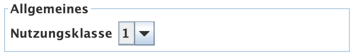 Eingabe - Allgemeines - Nutzungsklasse